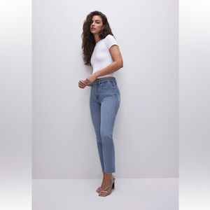 GOOD AMERICAN | good legs split pocket straight leg skinny jean